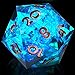 YEMEKO Single D20 Dice 22mm 20 Sided DD Dice for Dungeons and Dragons DND Dice with Resin Sharp Edge Handmade Polyhedral for RPG Roleplaying Games MTG Table GamesBlue Dark - Image 2