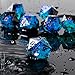 YEMEKO Single D20 Dice 22mm 20 Sided DD Dice for Dungeons and Dragons DND Dice with Resin Sharp Edge Handmade Polyhedral for RPG Roleplaying Games MTG Table GamesBlue Dark - Image 3