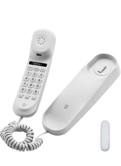Generic Corded Phone for Home, Durable landline Phone with Large Buttons for Seniors, Versatile Mini Phone for The Home, Office, and More(White)  - Image 1