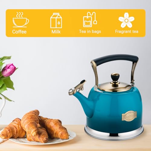 Lazneyru Tea Kettle Stainless Steel Teapot, Stainless Steel Teakettle for Stove Top with Heat Proof Ergonomic Handle 3.0 Quart - Image 5