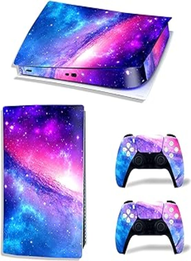 Vinyl Decal Cover Skin Sticker for Playstation 5 Console Controllers (Digital Edition, Colorful) 