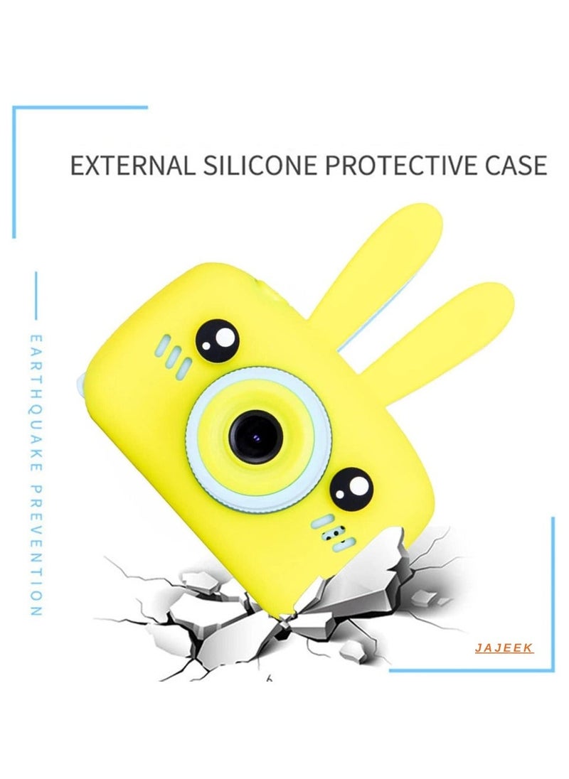 JAJEEK Kids Camera – HD Video Camcorder for Boys & Girls, 2.0 Inch Screen, Rechargeable, Perfect for Children Ages 3-10, Ideal Birthday & Christmas Gift (White 16GB / Yellow 8GB)  - Image 2