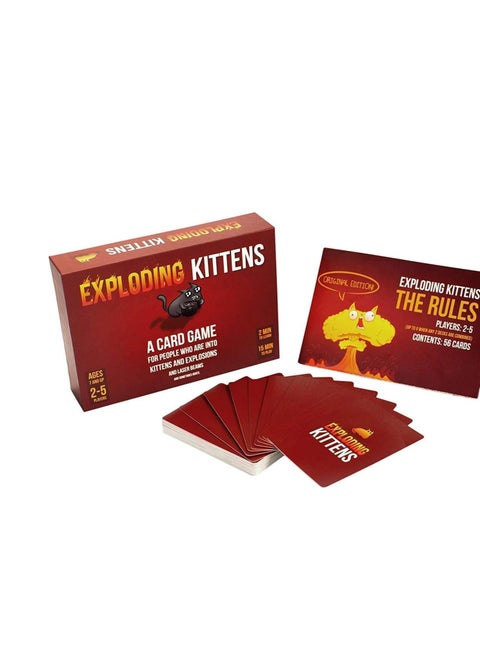 Exploding Kittens – Card Game – 2 to 5 Players – Ages 7+ – Fast-Paced Party Card Game – Cats & Chaos Theme