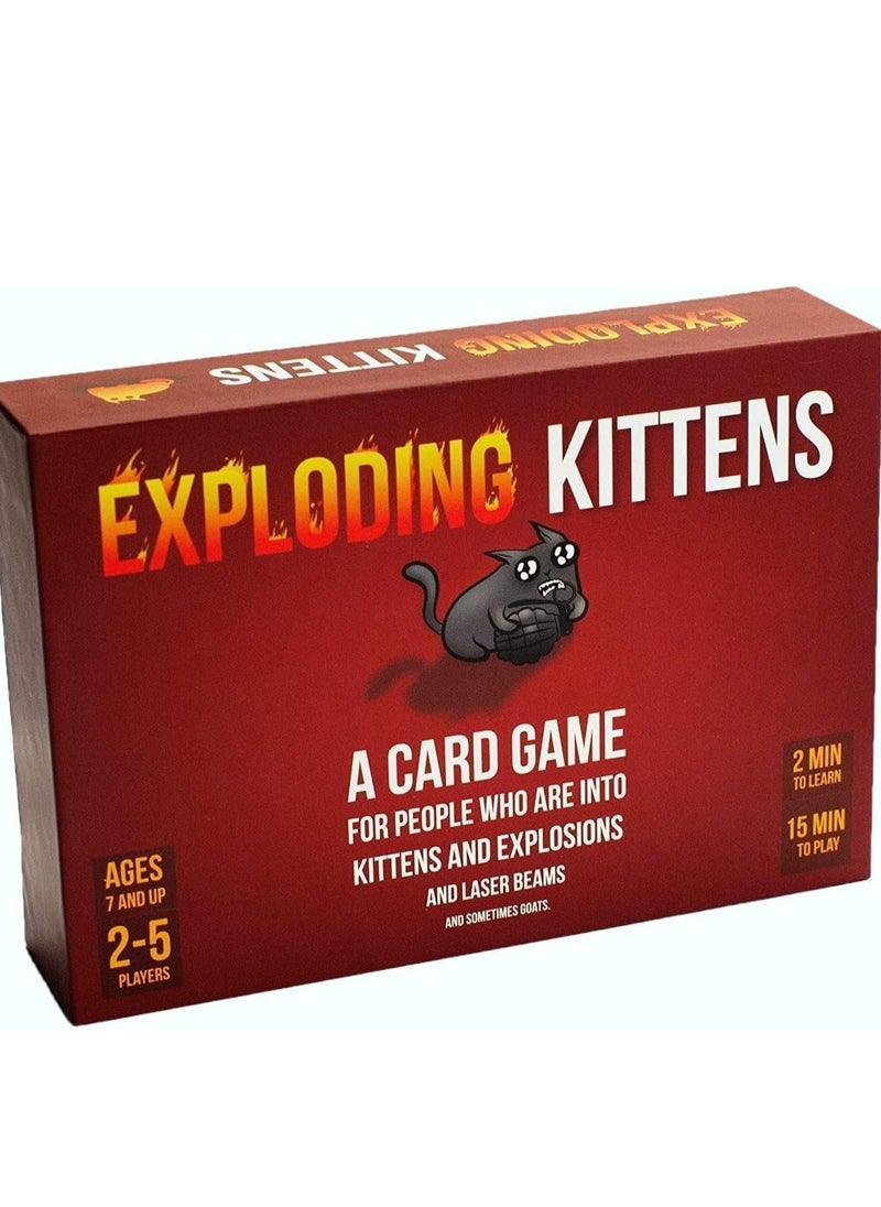 Exploding Kittens – Card Game – 2 to 5 Players – Ages 7+ – Fast-Paced Party Card Game – Cats & Chaos Theme