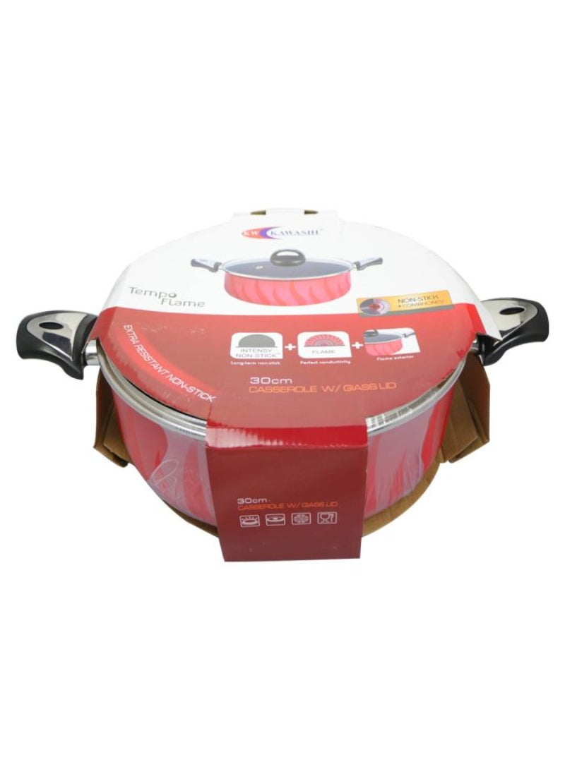 KAWASHI Flame Up Your Culinary Skills With Kawashi Tempo'S Non-Stick Casserole For Flavorful Feasts 