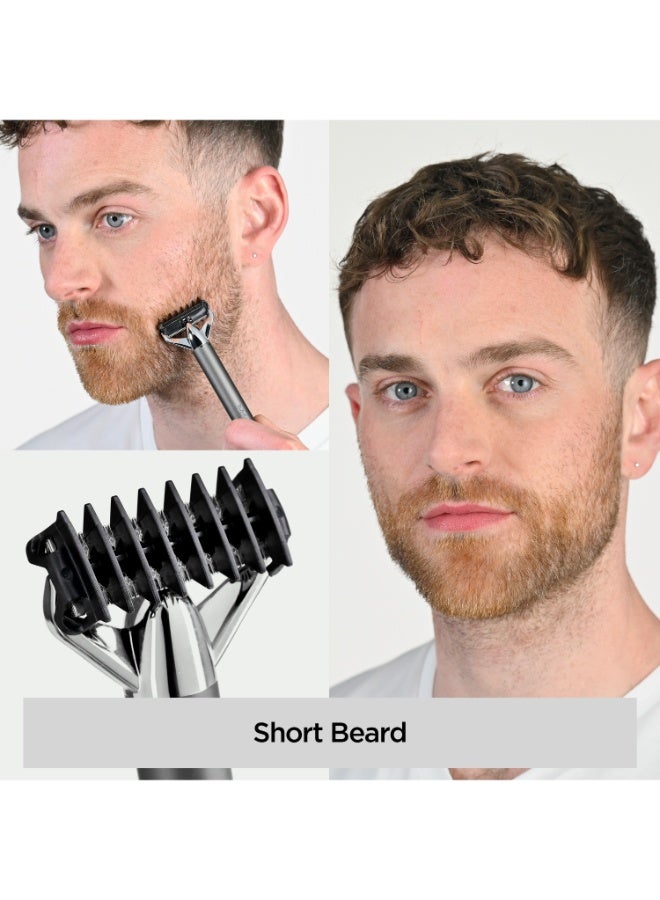 BaByliss X-Blade Electric Razor Beard and Body Trimmer with Flexible Precision Blade, 4 Comb Attachments 1–5 mm, Lithium-Ion Battery, Waterproof Wet & Dry Grooming (OT996SDE) Grey - Image 5