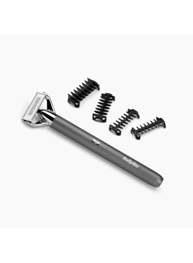 BaByliss X-Blade Electric Razor Beard and Body Trimmer with Flexible Precision Blade, 4 Comb Attachments 1–5 mm, Lithium-Ion Battery, Waterproof Wet & Dry Grooming (OT996SDE) Grey - Image 1