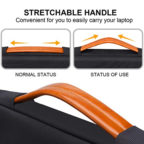 Lacdo 360° Protective Laptop Sleeve Case for 16 inch New MacBook Pro M4/M3/M2/M1 Pro/Max A3403 A3186 A2991 A2780 A2485 A2141 2024-2019, 15 inch Surface Laptop 7th Copilot+PC/6/5/4/3 Computer Bag,Black - Image 5