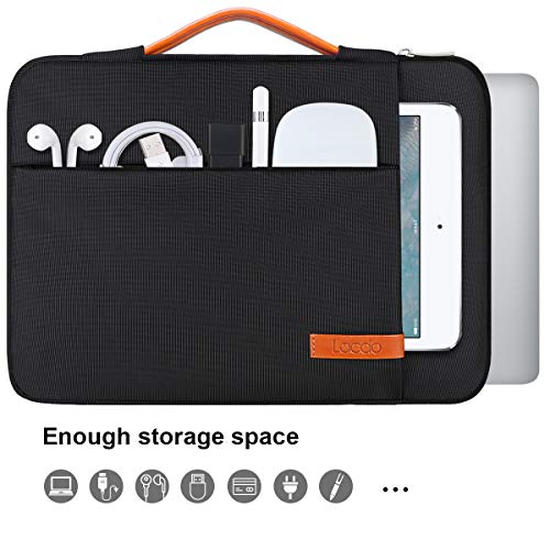 Lacdo 360° Protective Laptop Sleeve Case for 16 inch New MacBook Pro M4/M3/M2/M1 Pro/Max A3403 A3186 A2991 A2780 A2485 A2141 2024-2019, 15 inch Surface Laptop 7th Copilot+PC/6/5/4/3 Computer Bag,Black - Image 2
