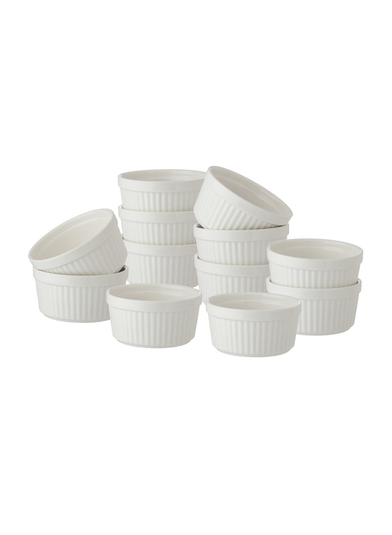 Dania Porcelain yogurt oven set, consisting of 12 pieces, white Size 8 cm - Image 2