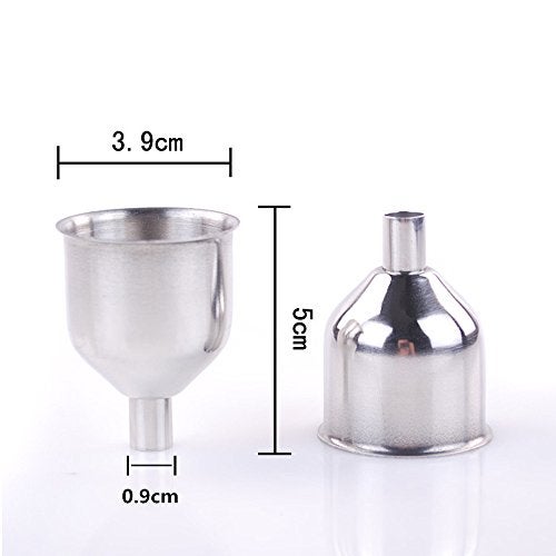yueton Pack of 6 Stainless Steel Mini Funnel for Essential Oil Bottle, Flasks - Image 5