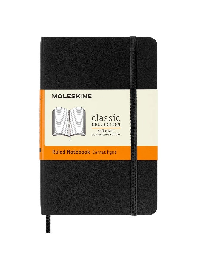 MOLESKINE Pocket Notebook Ruled Pages Black Soft Cover 192 Pages - Image 1