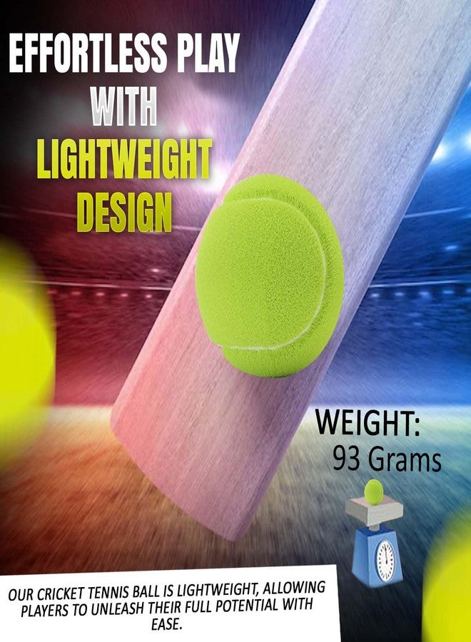 FULLY Cricket Balls for Home | Soft Tennis Ball | Lightweight Super Bounce Rubber Cricket Balls | Ideal for Street Matches, Tournaments Lawn Cricket and Indoor and Outdoor Play (Set of 6 Pcs) - Image 3