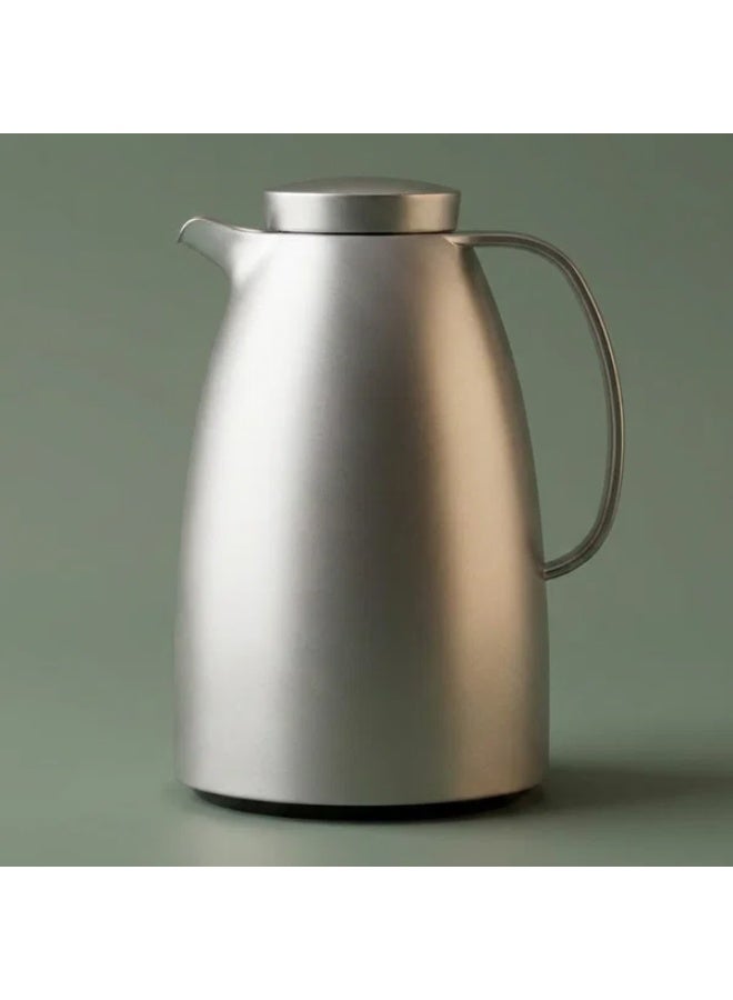 LEEMA Thermos, 1.5 liters, thermal glass inner container, plastic outer shell - white - Image 1