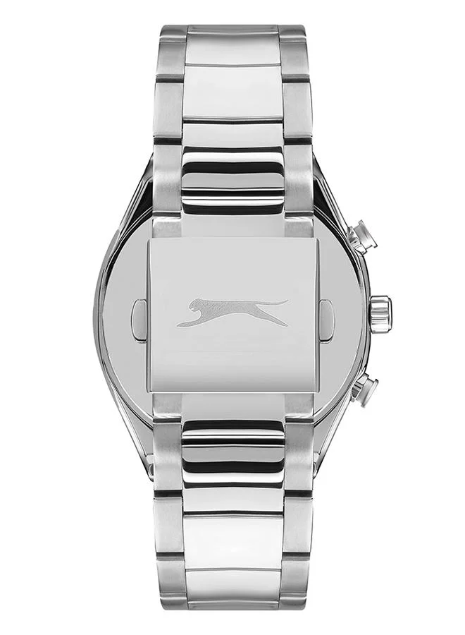 Slazenger Slazenger Men's Quartz Movement Watch, Multi Function Display and Metal Strap - SL.9.6503.2.03, Silver