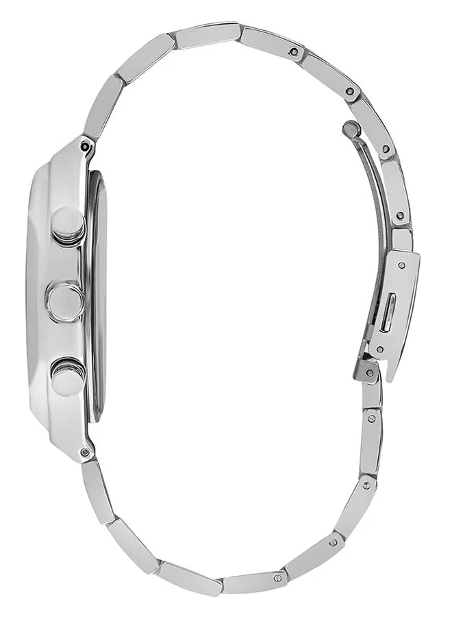 Slazenger Slazenger Men's Quartz Movement Watch, Multi Function Display and Metal Strap - SL.9.6503.2.03, Silver