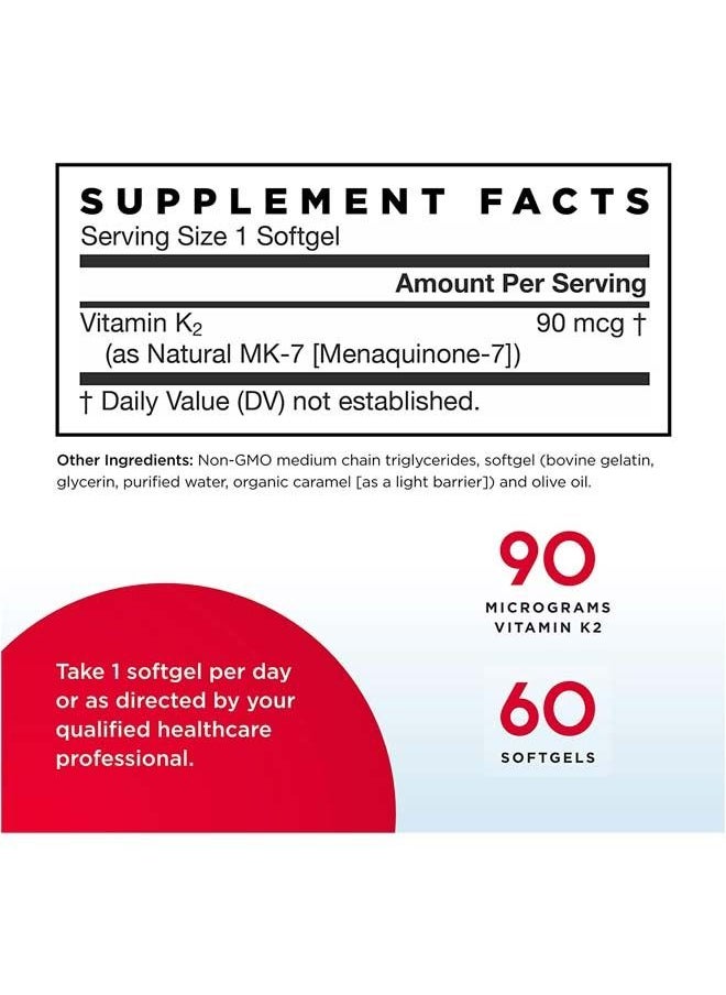 jarrow formulas - MK-7 90 mcg Softgels 60'S - Image 1