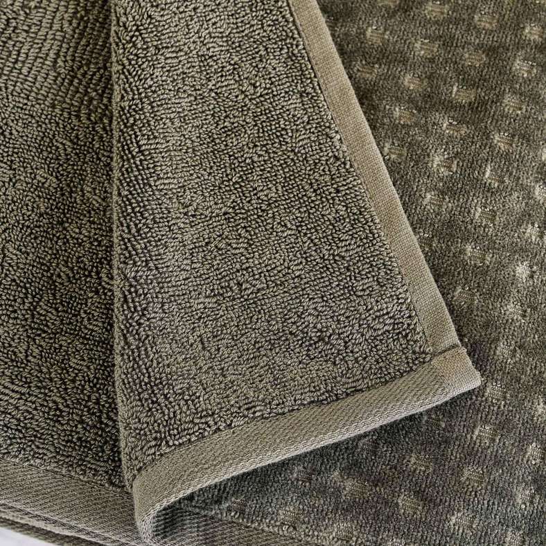 Pan Home منشفة استحمام فاخرة من فيلور باللون الأخضر 90x150 سم - Image 3