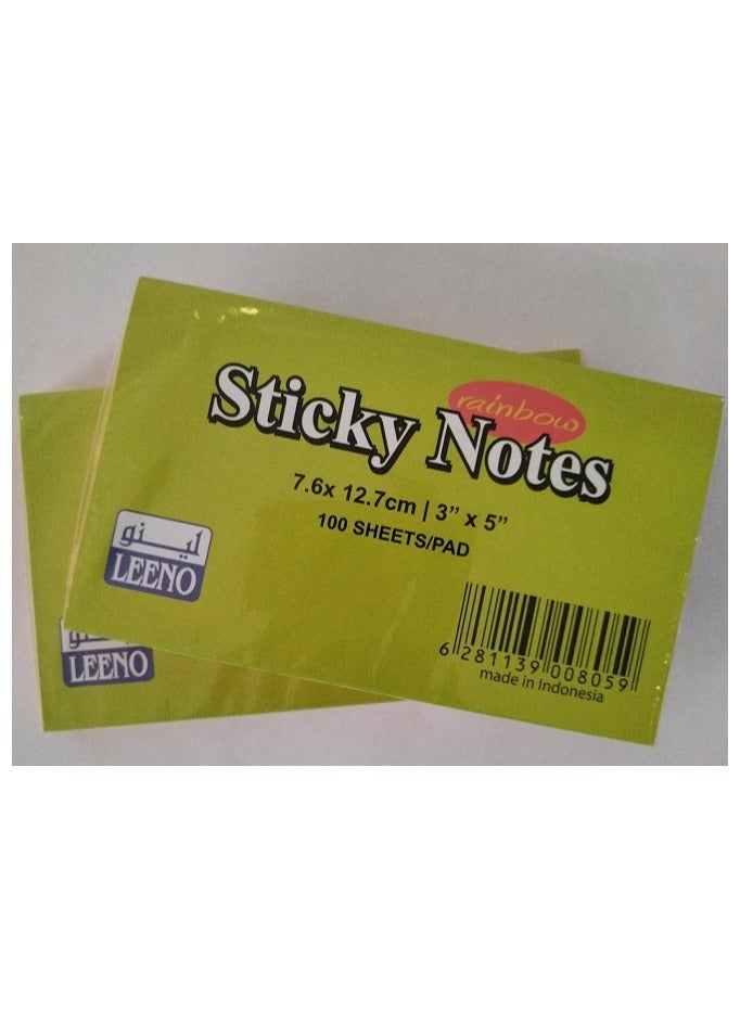 لينو ورق ملاحظات أصفر 3 إنش في 5 إنش- 2 قطعة