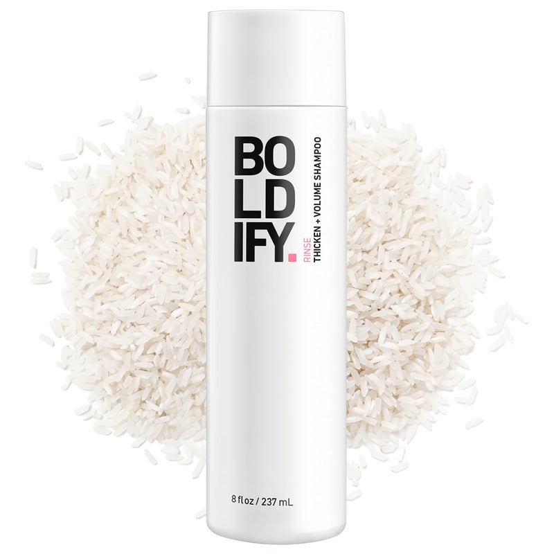 BOLDIFY Thickening Shampoo - Rice Water for Thinning and Oily Hair - Volumizing Shampoo for Fine Hair, Weightlessly Removes Excess Oil - 8oz - Image 1