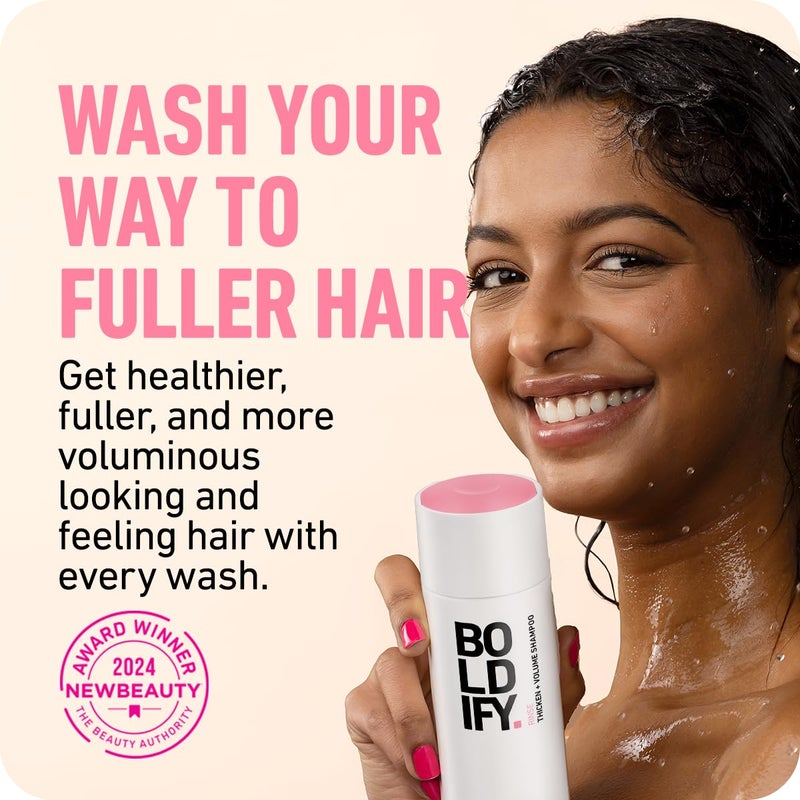 BOLDIFY Thickening Shampoo - Rice Water for Thinning and Oily Hair - Volumizing Shampoo for Fine Hair, Weightlessly Removes Excess Oil - 8oz - Image 2