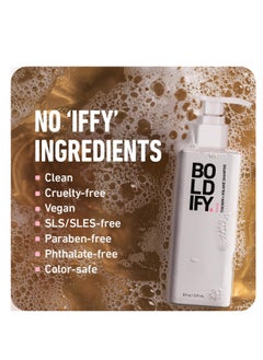 Boldify Boldify Thickening Shampoo - Rice Water Shampoo for Thinning and Oily Hair - Volumizing Shampoo for Fine Hair, Weightlessly Removes Excess Oil - 8oz  - Image 2