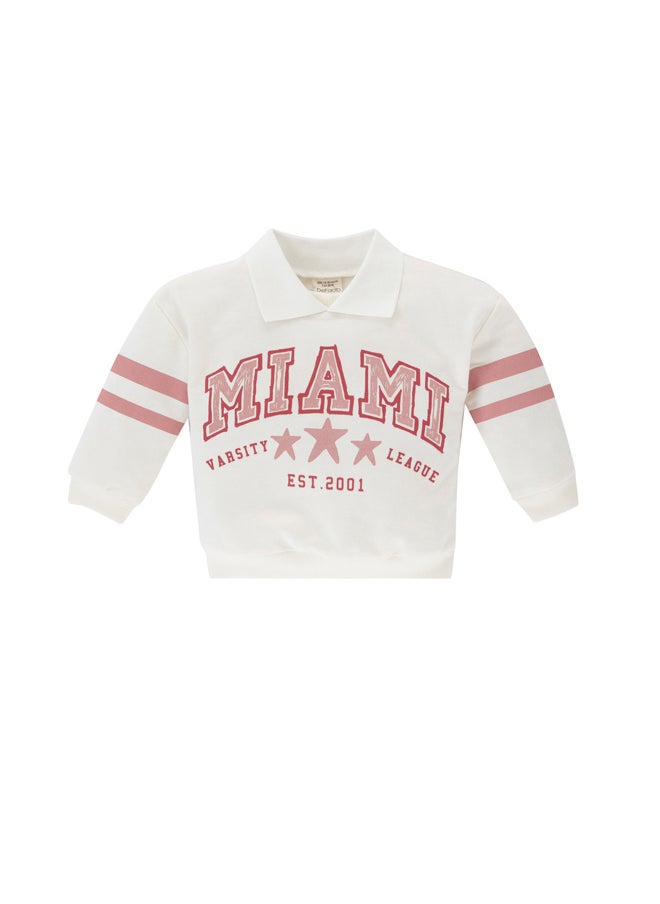DeFacto - Babygirl Regular Fit Shirt Neck Long Sleeve Knitted Sweat Shirt - Image 1