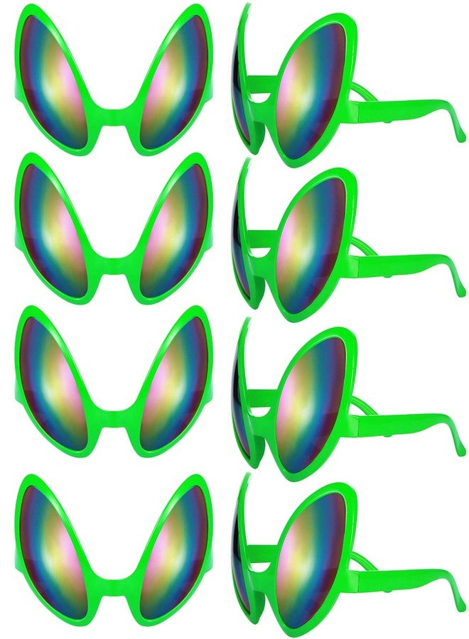 بيميمو نظارات فضائية من بيميمو، 12 قطعة، نظارات شمسية فضائية رائعة، نظارات شمسية بلاستيكية خضراء للحفلات، هدايا للحفلات للكبار والصغار - Image 2