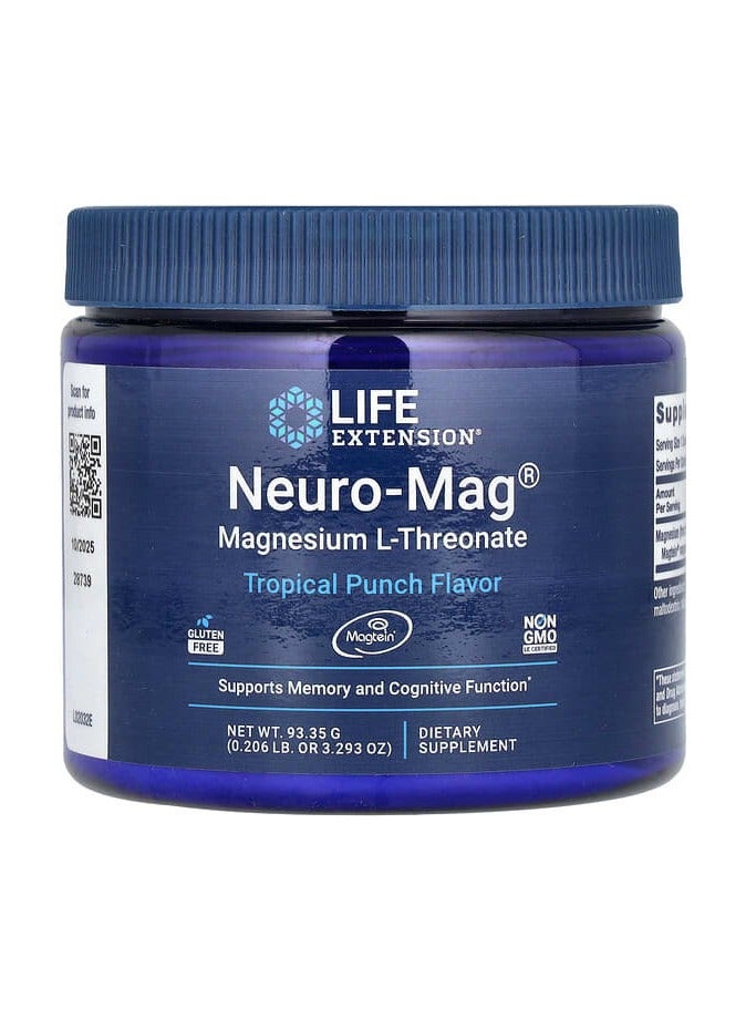 نيورو-ماج ماغنيسيوم إل-ثريونات، لكمة استوائية، 3.293 أونصة (93.35 جم)