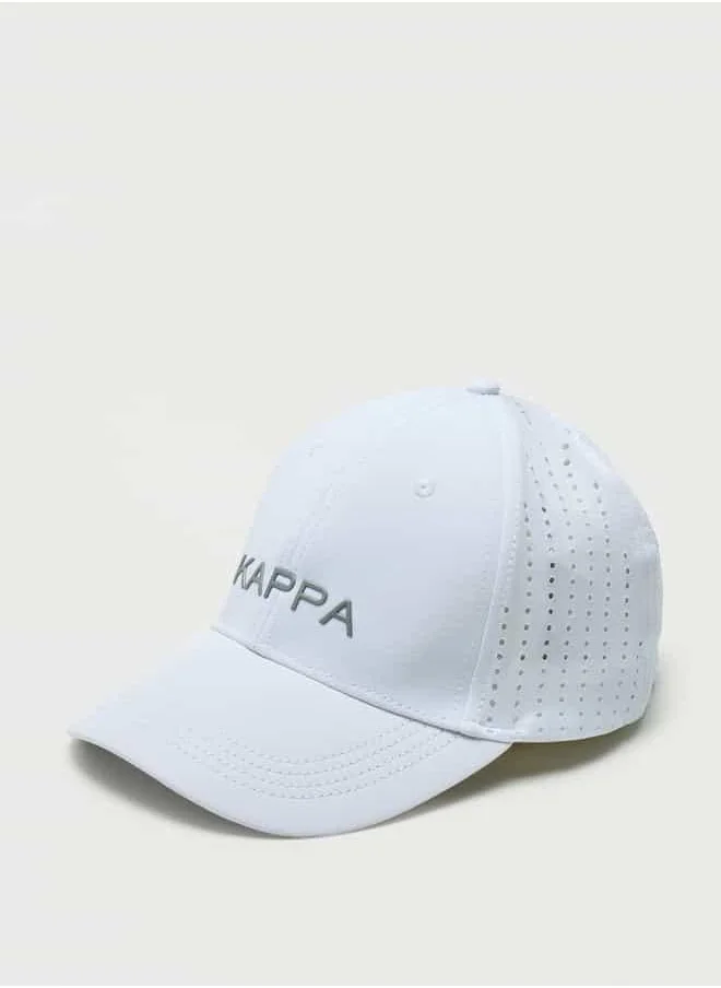 Kappa Kappa Logo Detail Cap with Hook and Loop Strap Closure