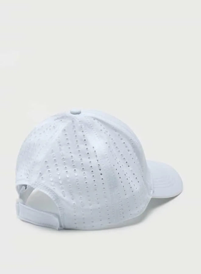 Kappa Kappa Logo Detail Cap with Hook and Loop Strap Closure