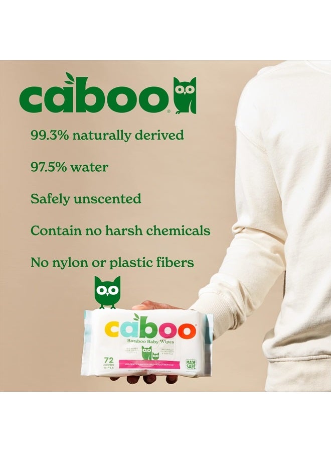 CABOO Baby Wipes, 216 Count, Unscented, Eco-Friendly, Made with Bamboo Viscose, Free from Harsh Chemicals, Plant-Based, Sensitive Skin Formula, BRC, FSC, FDA and ISO Accredited - Image 5