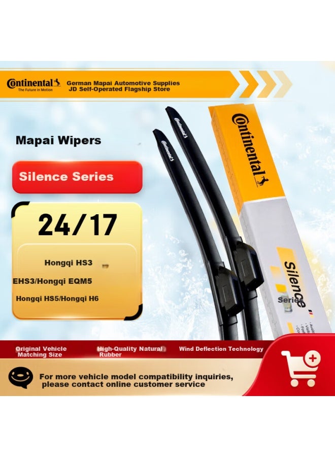 CONTINENTAL Continental Windshield Wipers S Series 24/17 (for Red Flag Hs3 Ehs3/red Flag Eqm5/red Flag Hs5/red Flag H6)