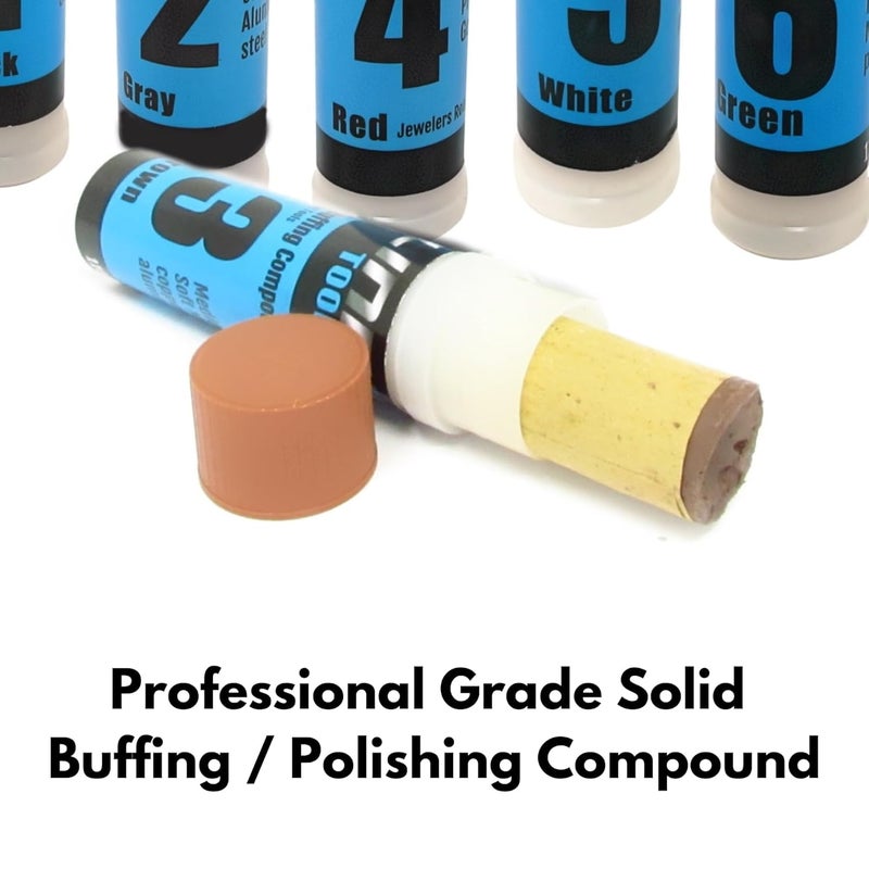 LINE10 Tools 3 Pack Soft Metal Polishing Buffing Compound Kit 4oz Polish Ideal for Jewelry, Antiques and Precious Metals Silver, Gold, Brass, Copper, Jeweler’s Rouge, Brown, Red, and Green - Image 4
