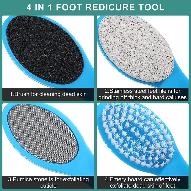 Aternal Back Brush Long Handle for Shower, Bath Brush Belt, Back Scrubber, Shower Body Brush with 4-1 Foot Scrubber Callus Remover - Image 4