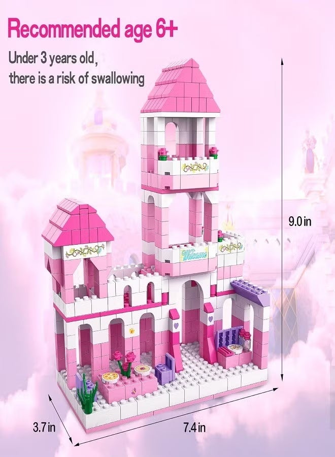 Diy Princess Castle Building Blocks, 6-in-1 Building Toys 1000 Pcs for Girls 6+ - Construction Play Set Educational Toys for Kids Birthday Toy Gift - Image 3