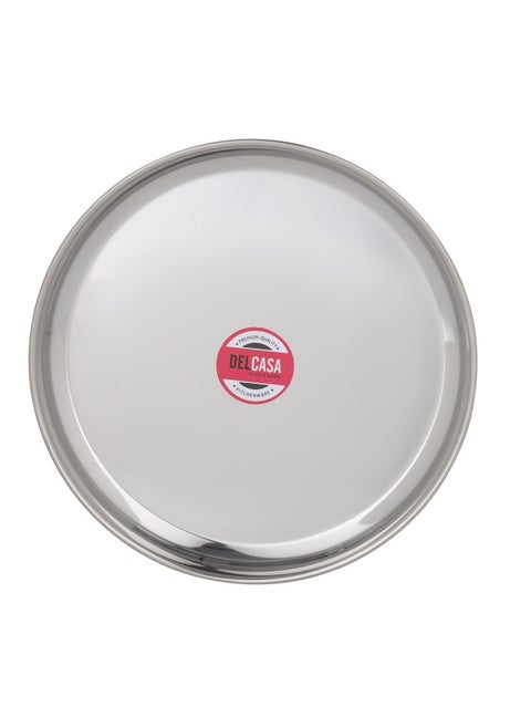 12-inch Bidding Thali Stainless Steel Plate DC2437 Dishwasher Safe Plate