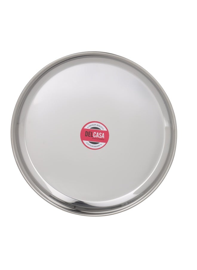 12-inch Bidding Thali Stainless Steel Plate DC2437 Dishwasher Safe Plate