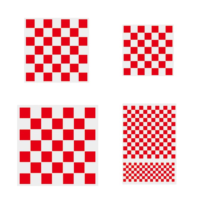 CIEMODA Polka Dots Harlequin Checks Twinkle Star Stencils,4 Pack Assorted Sizes Reusable Plastic Templates Making DIY Craft Painting on Wood Furniture Pillows,Tile (Style 3:Checks Stencils) - Image 1