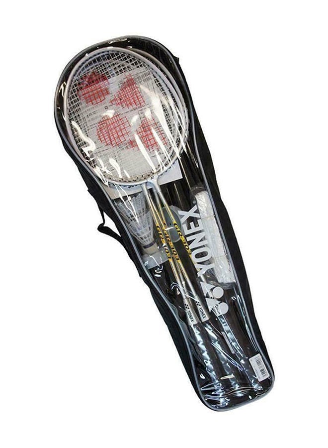 Yonex Gr303S Silver Badminton Combination Set With Rackets, Shuttlecocks, Net And Bad Pole - Image 3