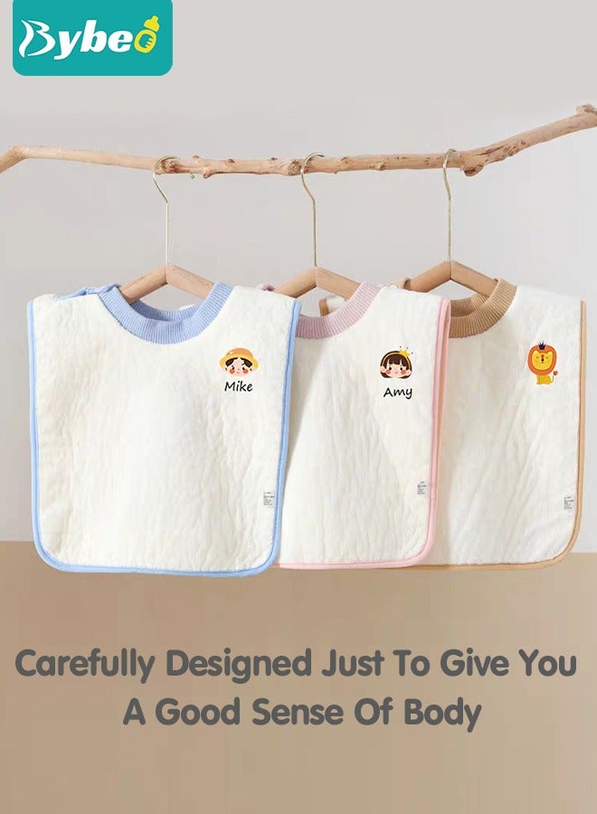 3 PCS Baby Bibs, Burp Cloths Children's Waterproof Wash Towels, Face Towel Coral, Velvet Kids Meals Feeding Cloth for Boys Girls - Image 4