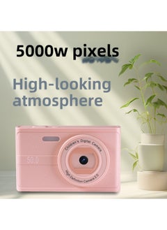 Generic Campus Student Party High-definition Double-camera Digital Camera Travel Photo Recording Video Can Upload Mobile Phone Birthday Gift Female-Body Color:Z2 Hd Dual Camera  With Flash + Filter Big Head Sticker - Package Six [128g  - Image 3