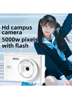 Generic Campus Student Party High-definition Double-camera Digital Camera Travel Photo Recording Video Can Upload Mobile Phone Birthday Gift Female-Body Color:Z2 Hd Dual Camera  With Flash + Filter Big Head Sticker - Package Six [128g  - Image 5