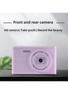 Generic Campus Student Party High-definition Double-camera Digital Camera Travel Photo Recording Video Can Upload Mobile Phone Birthday Gift Female-Body Color:Z2 Hd Dual Camera  With Flash + Filter Big Head Sticker - Package Six [128g  - Image 2
