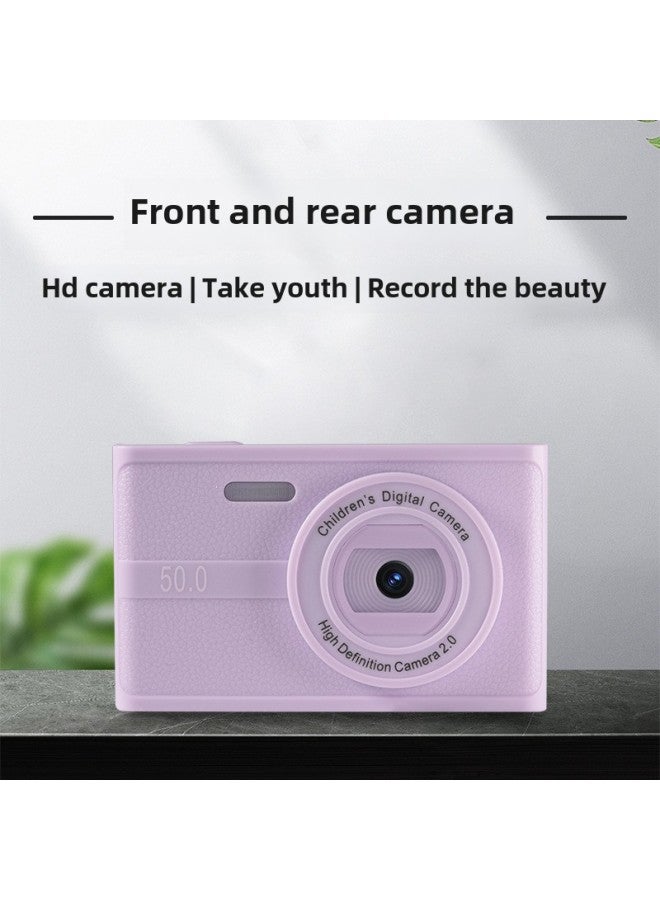 Generic Campus Student Party High-definition Double-camera Digital Camera Travel Photo Recording Video Can Upload Mobile Phone Birthday Gift Female-Body Color:Z2 Hd Dual Camera  With Flash + Filter Big Head Sticker - Package Six [128g  - Image 2