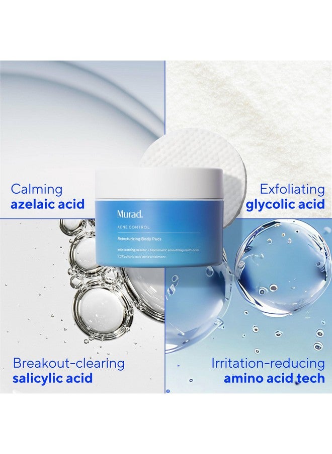 Murad Murad Acne Retexturizing Face & Body Pads - Smooth + Soothe - with Azelaic + Bacteria-Targeting Multi-Acids to Soothe Irritation, Redness, and Providing Oil-Free Hydration, 45Pc - Image 5