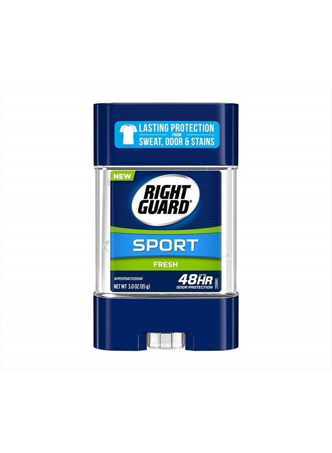 Right Guard Sport 3D Odor Defense, Anti-Perspirant Deodorant Clear Gel, Fresh 3 oz (Pack of 5) - Image 1
