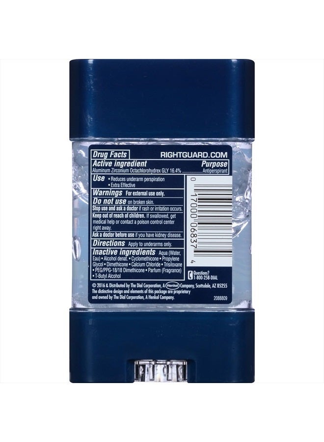 Right Guard Sport 3D Odor Defense, Anti-Perspirant Deodorant Clear Gel, Fresh 3 oz (Pack of 5) - Image 2