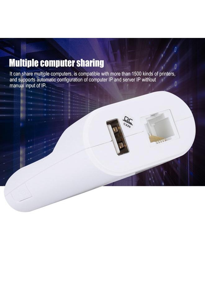 High Speed USB Printer Network Print Server Adapter Share LAN Ethernet Networking Printers