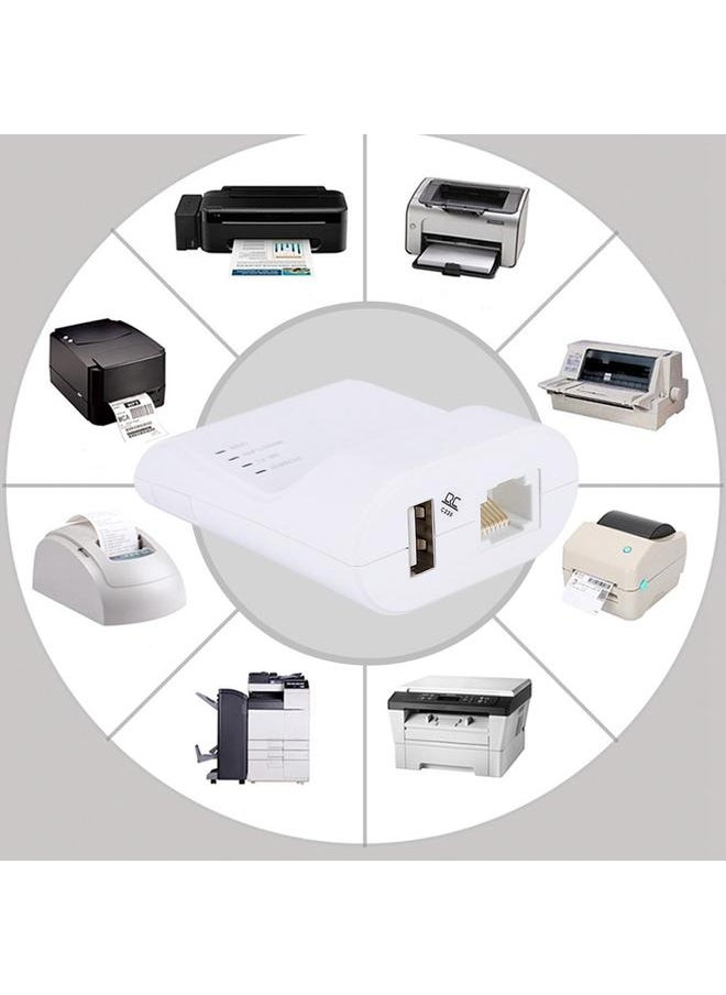High Speed USB Printer Network Print Server Adapter Share LAN Ethernet Networking Printers